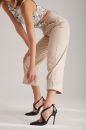 Seli İnce Topuk 10 Cm Siyah Rugan Stiletto