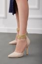 Tokyo İnce Topuk 10 Cm Nude Mat Stiletto