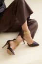Tokyo İnce Topuk 10 Cm Kahverengi Mat Stiletto