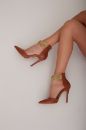 Tokyo İnce Topuk 10 Cm Taba Mat Stiletto