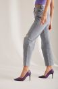 Urbane İnce Topuk 8 Cm Mor Mat Stiletto