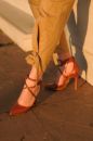 Pansy İnce Topuk 10 Cm Taba Mat Stiletto