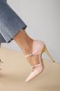 Feronia İnce Topuk 10 Cm Pudra Mat Stiletto