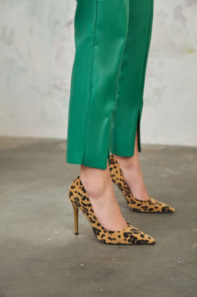 Ruck İnce Topuk 10 Cm Leopar Stiletto resmi