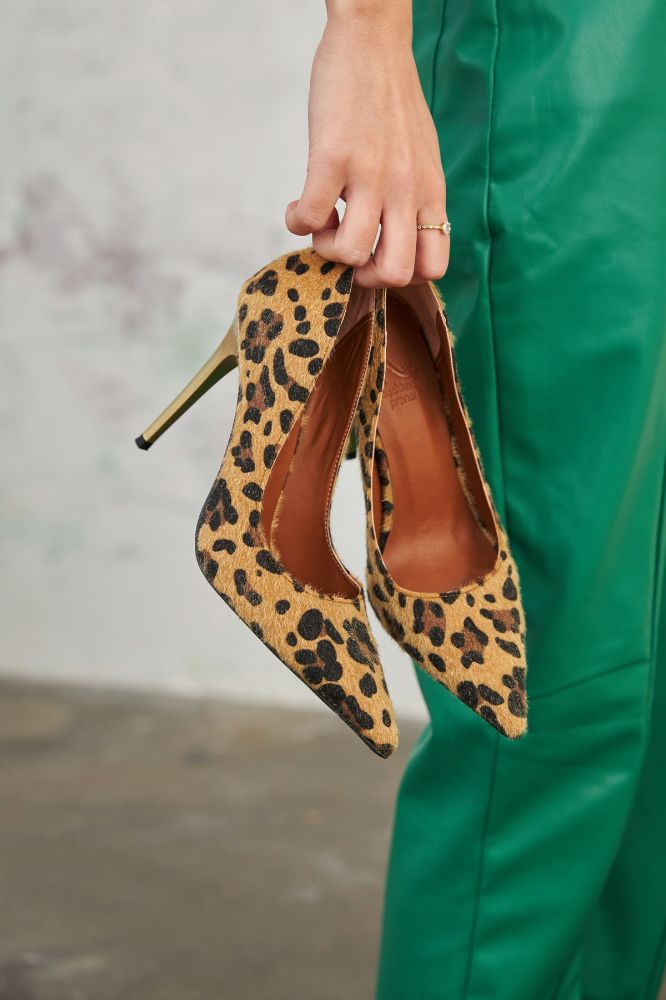 Ruck İnce Topuk 10 Cm Leopar Stiletto resmi