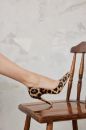 153 01 İnce Topuk 10 Cm Leopar Rugan Stiletto