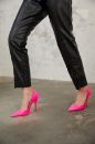 153 01 İnce Topuk 10 Cm Neon Pembe Stiletto