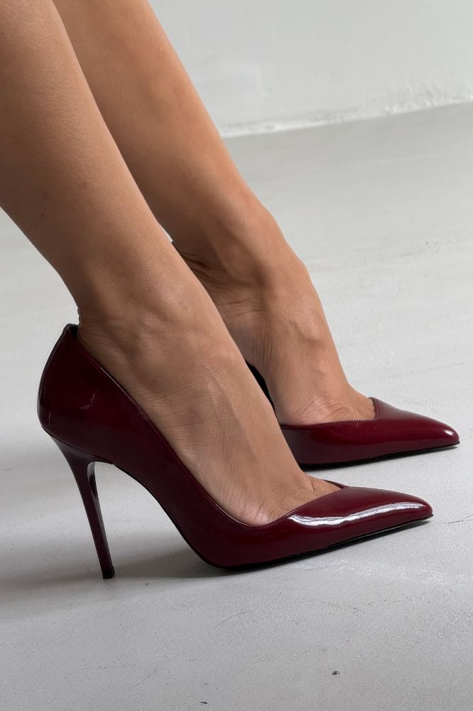 Swag İnce Topuk 10 Cm Cherry Stiletto resmi