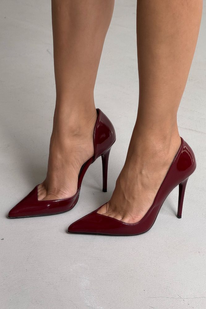 Swag İnce Topuk 10 Cm Cherry Stiletto resmi