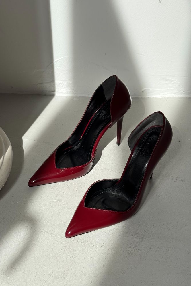 Swag İnce Topuk 10 Cm Cherry Stiletto resmi