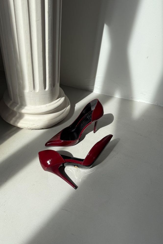 Swag İnce Topuk 10 Cm Cherry Stiletto resmi