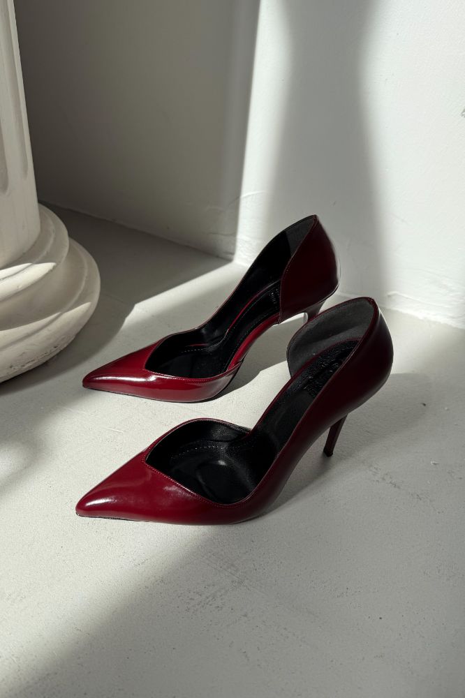 Swag İnce Topuk 10 Cm Cherry Stiletto resmi