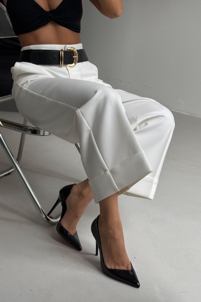 Swag İnce Topuk 10 Cm Siyah Rugan Stiletto resmi