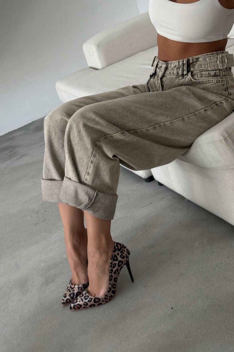 Nadja İnce Topuk 10 Cm Leopar Stiletto resmi