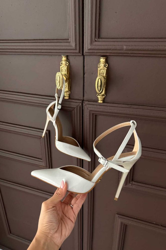 Jayden İnce Topuk 10 Cm Ten Rugan Stiletto resmi
