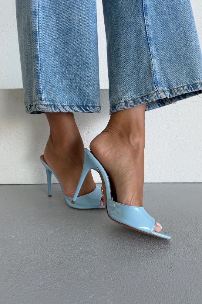 Jasna  İNCE TOPUK 10 CM BEBEK MAVİ RUGAN TERLİK resmi