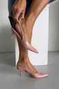 Cosy İnce Topuk 7 Cm Gül Kurusu Rugan Stiletto